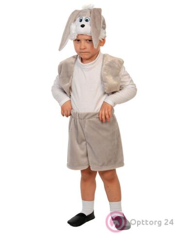 Костюм детский карнавальный Зайчик серый купить оптом