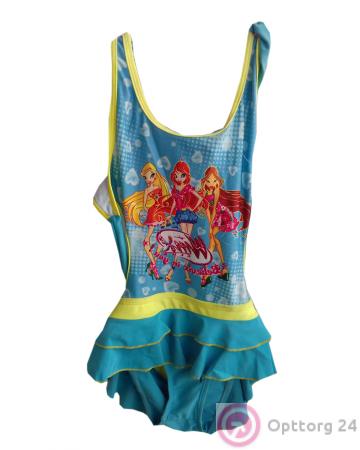 Купальник слитный голублой с Винкс купить оптом