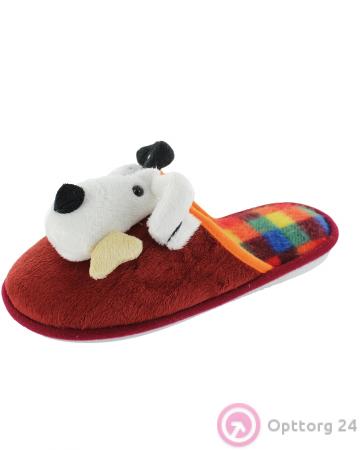 Тапочки игрушки (песик с косточкой в зубах) купить оптом