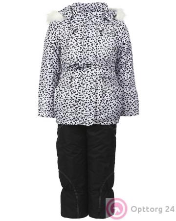 Костюм утепленный детский черно-белый купить оптом