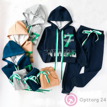 Костюм детский спортивный для мальчика из хлопка куртка и брюки купить оптом