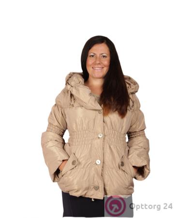 Куртка бежевая с капюшоном купить оптом