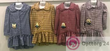 Платье детское для девочки в клеточку купить оптом