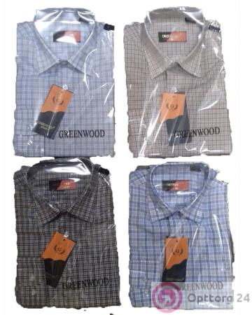 Детская Сорочка для мальчика в крупную и мелкую клетку. купить оптом