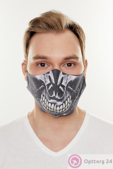 Маска тканевая с принтом купить оптом