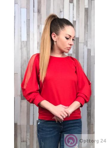 Блузка женская ярко красная купить оптом