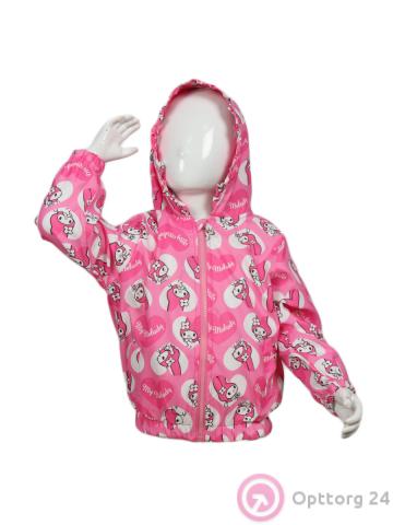 Куртка детская для девочки светло-розовая купить оптом