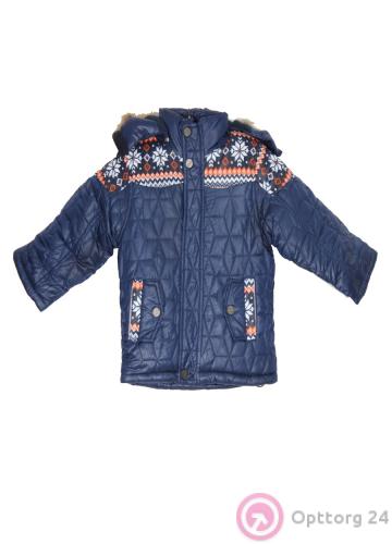 Пуховик для мальчика синий купить оптом