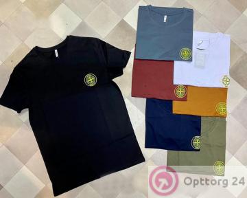 Футболка мужская с принтом Stone Island купить оптом