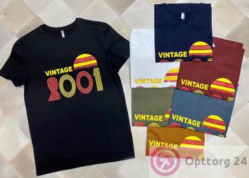 Футболка мужская с принтом Vintage купить оптом