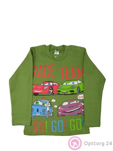 Кофта для мальчика с принтом зеленая купить оптом