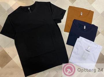 Футболка мужская (большие размеры) цвет однотонный купить оптом