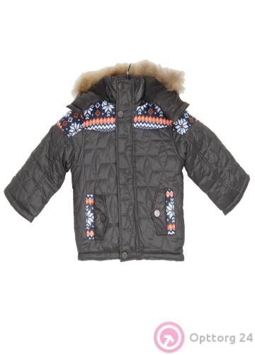 Пуховик для мальчика коричневый купить оптом