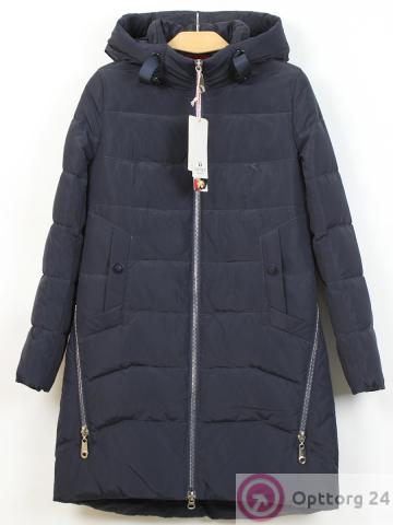 Парка-пуховик молодежный женский длинный черная купить оптом