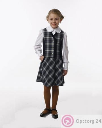 Школьная форма для девочек: комплект клетчатый с юбкой купить оптом