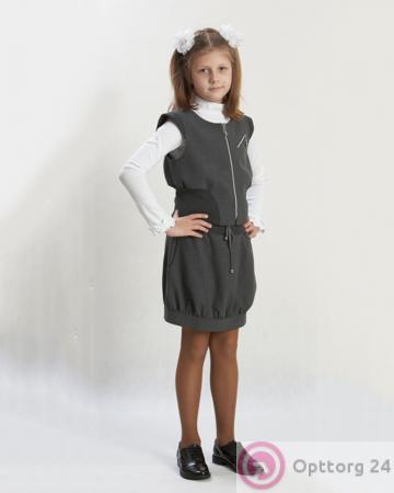 Школьная форма для девочек: комплект с юбкой на молнии купить оптом