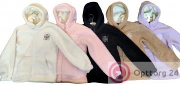 Куртка детская меховая демисезонная с капюшоном DADITA, разные цвета купить оптом