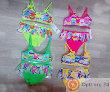 Купальник детский открытый с бантиками купить оптом