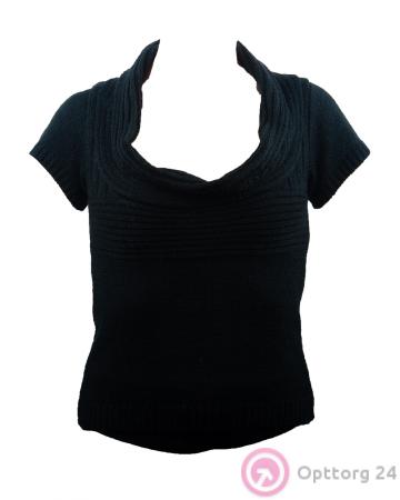 Кофта детская черная с воротником-хомут купить оптом