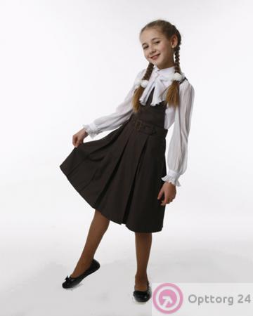 Школьная форма для девочек: сарафан с поясом купить оптом