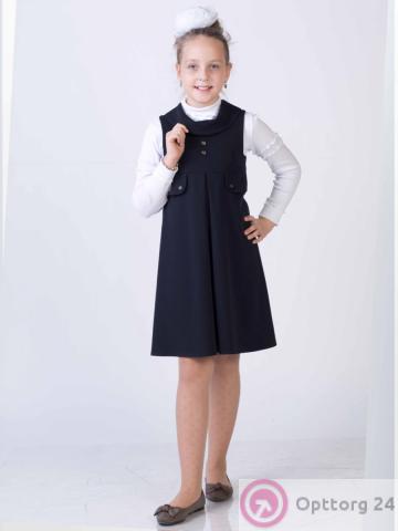 Сарафан школьный черного цвета для девочки. купить оптом