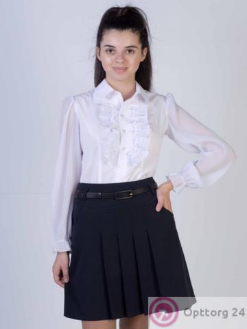 Юбка детская школьная форма синего цвета купить оптом