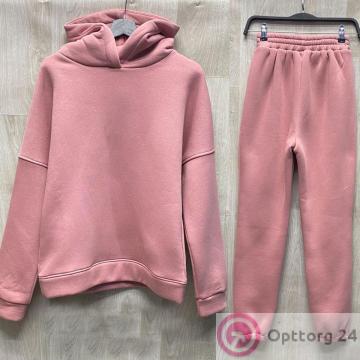 Костюм женский утепленный на флисе цвет пепел-розы купить оптом