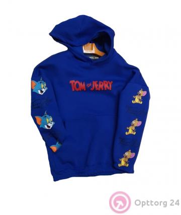 Толстовка подростковая универсальная с принтом Tom and Jerry купить оптом