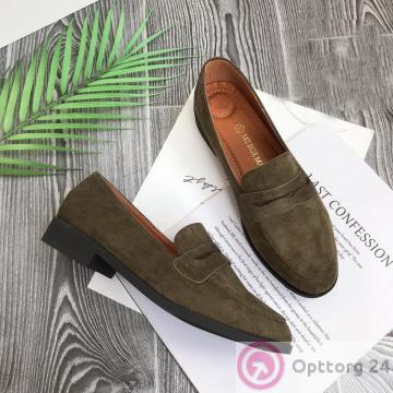 Туфли женские из искусственной замши купить оптом