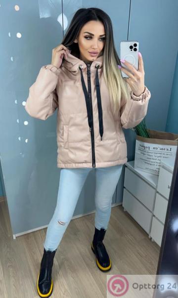 Куртка женская демисезонная из эко/кожи купить оптом