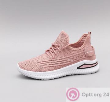 Кроссовки женские с перфорацией цвет пепел розы купить оптом