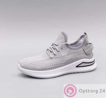 Кроссовки женские с перфорацией цвет светло-серый купить оптом