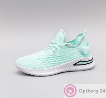 Кроссовки женские с перфорацией цвет бирюзовый купить оптом