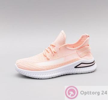 Кроссовки женские с перфорацией цвет коралловый купить оптом