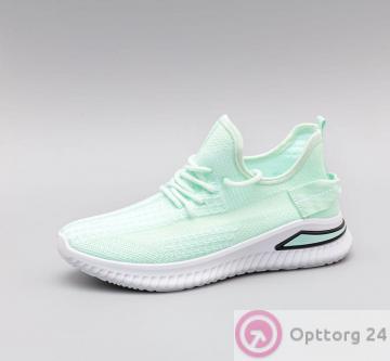 Кроссовки женские с перфорацией цвет мятный купить оптом
