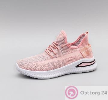 Кроссовки женские с перфорацией цвет розовый купить оптом