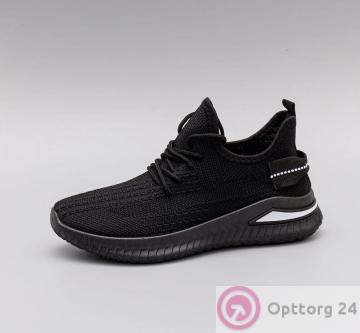 Кроссовки женские с перфорацией черного цвета купить оптом