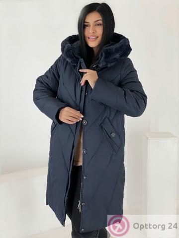 Пальто зимнее женское с искусственным мехом купить оптом