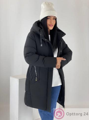 Пальто зимнее женское с капюшоном купить оптом