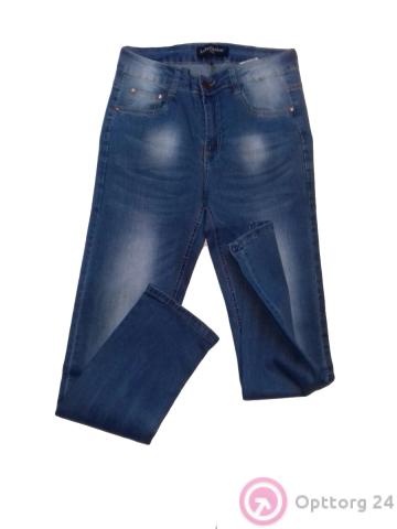 Джинсы женские синего цвета на молнии купить оптом