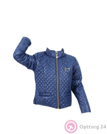 Куртка женская темно-синяя с надписью купить оптом