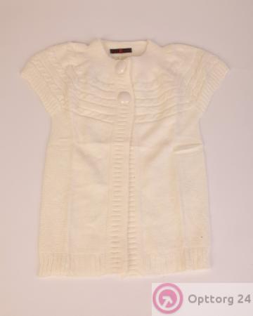 Кофта детская белая с коротким рукавом купить оптом