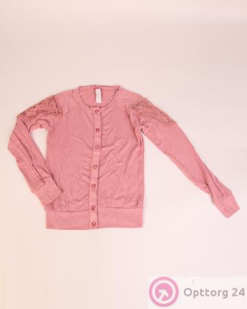 Кофта детская розовая на пуговицах купить оптом