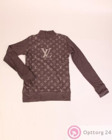 Водолазка детская коричневая с принтом купить оптом