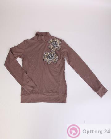 Водолазка детская бежевая с декором купить оптом