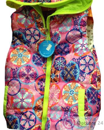 Жилет детский фиолетового цвета с рисунком купить оптом