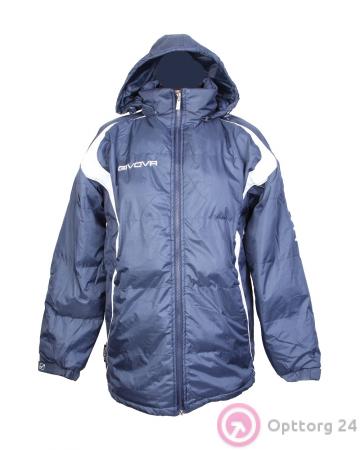 Куртка подростковая синяя с белой отделкой купить оптом