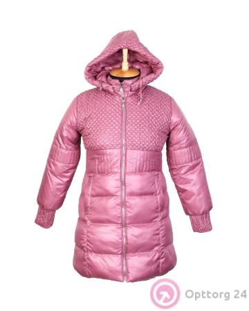 Пуховик подростковый розовый купить оптом