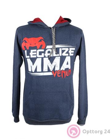Толстовка мужская синяя MMA купить оптом