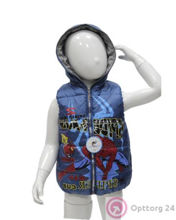 Жилетка детская синяя Спайдермен купить оптом